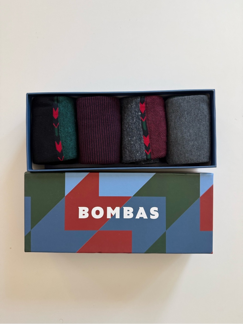 Bombas 4 pair gift box size large